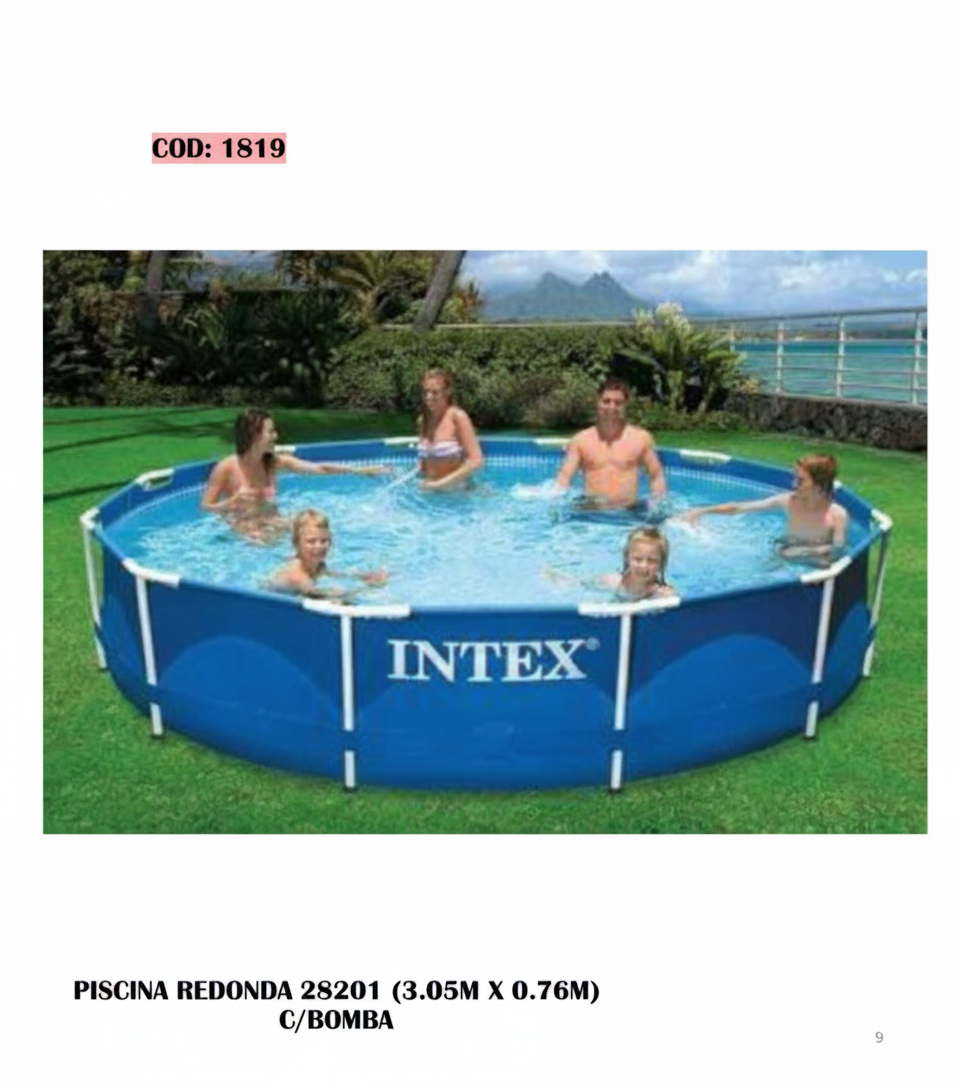 PISCINA REDONDA 28201 (3.05M X 0.76M) C/BOMBA