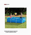 PISCINA RECTANGULAR 28271NP (2.6mX1.6mX65cm) INTEX